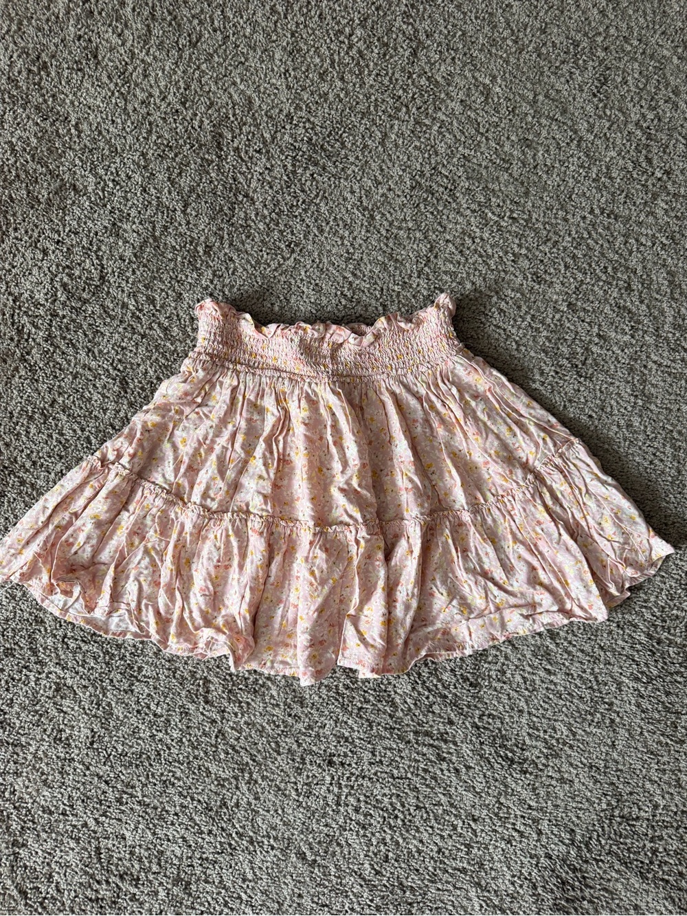 wild fable Pink Floral Tiered Smocked Mini Skirt